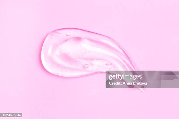 transparent gel smear. - antiseptic cream stock pictures, royalty-free photos & images