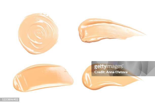 group of foundation strokes - concealer stock pictures, royalty-free photos & images