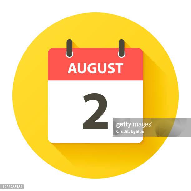August 2 Calendar Icon Vector Illustration Of One Day Of Month Calendar Template High-Res Vector Graphic - Getty Images