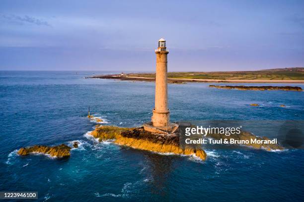france, normandy, manche department, cotentin, cap de la hague, tip of cotentin and goury lighthouse - the hague stock-fotos und bilder