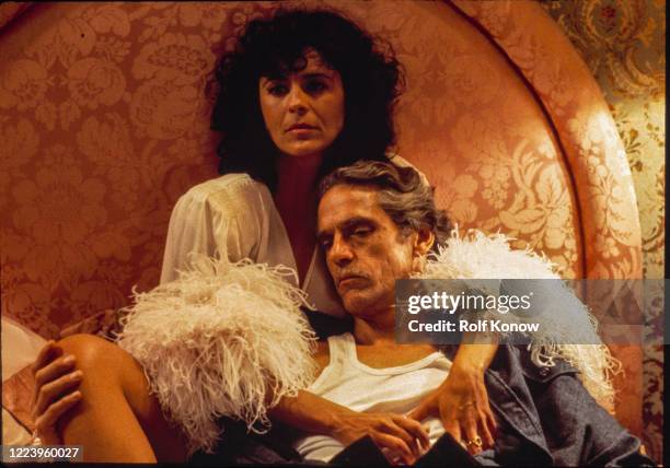 Maria Conchita Alonso and Jeremy Irons in "The House of the Spirits", directed by Bille August, 1992