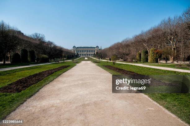 paris : jardin des plantes (paris 5) is empty during pandemic covid19 in europe. - intercontinental paris grand stock pictures, royalty-free photos & images