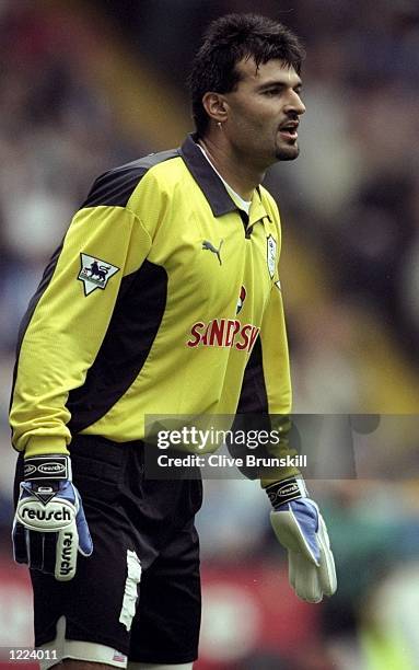 Pavel Srnicek of Sheffield Wednesday in action during the FA Carling Premiership match against Liverpool played at Hillsborough in Sheffield,...