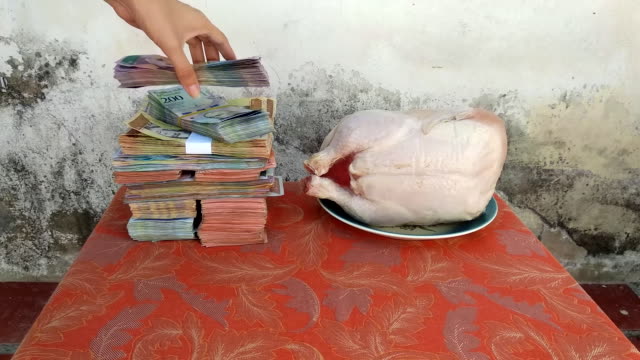 The ratio of Venezuelan money to chicken meat