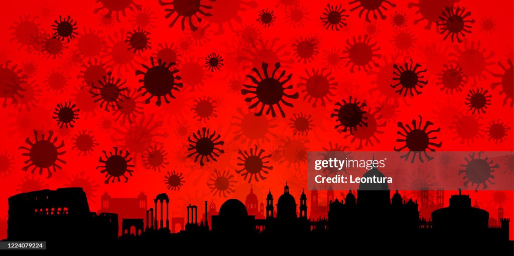 Coronavirus in Rome (All Buildings Are Moveable and Complete)