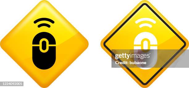 wireless computer mouse icon - wireless mouse white background stock illustrations