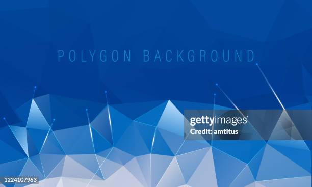 blue polygons template - sharp rock formation stock illustrations