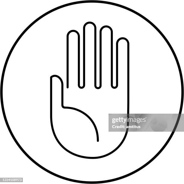 red stop outline - topics stock illustrations