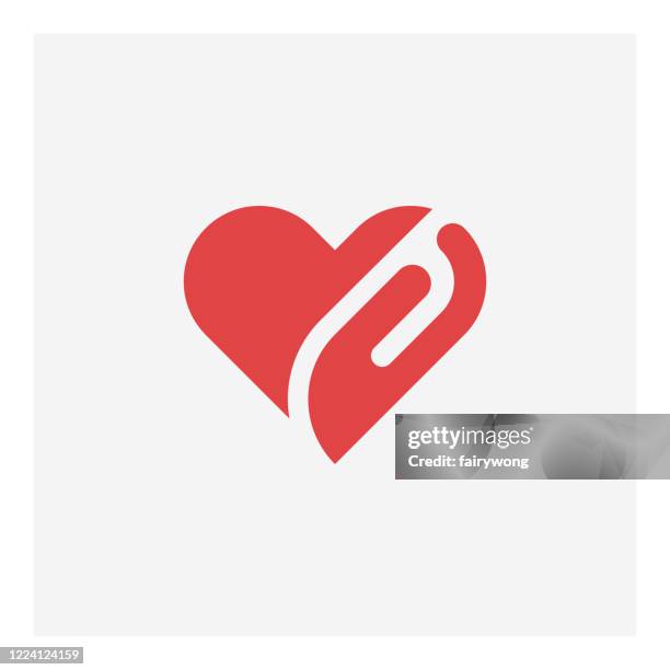 heart in hand icon - hope concept vector stock illustrations