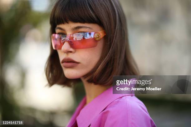 Lea Neumann wearing Dior vintages shades on May 06, 2020 in Berlin, Germany.