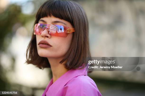 Lea Neumann wearing Dior vintages shades on May 06, 2020 in Berlin, Germany.