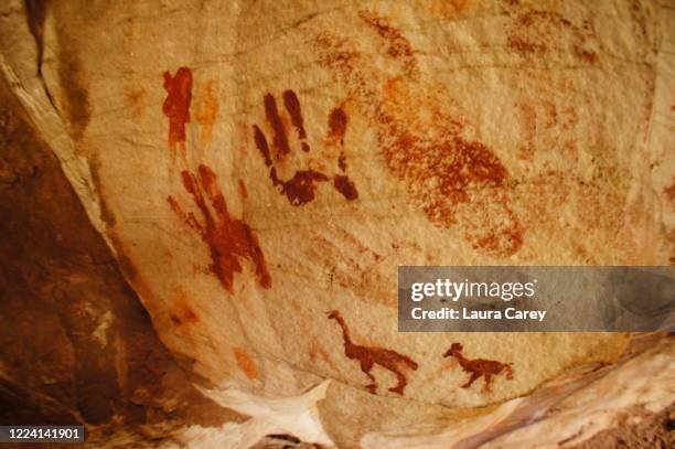 Ancient Rock Art can be found in many of the caves in the Cederberg Wilderness area on November 15, 2012 in Cederberg, South Africa.