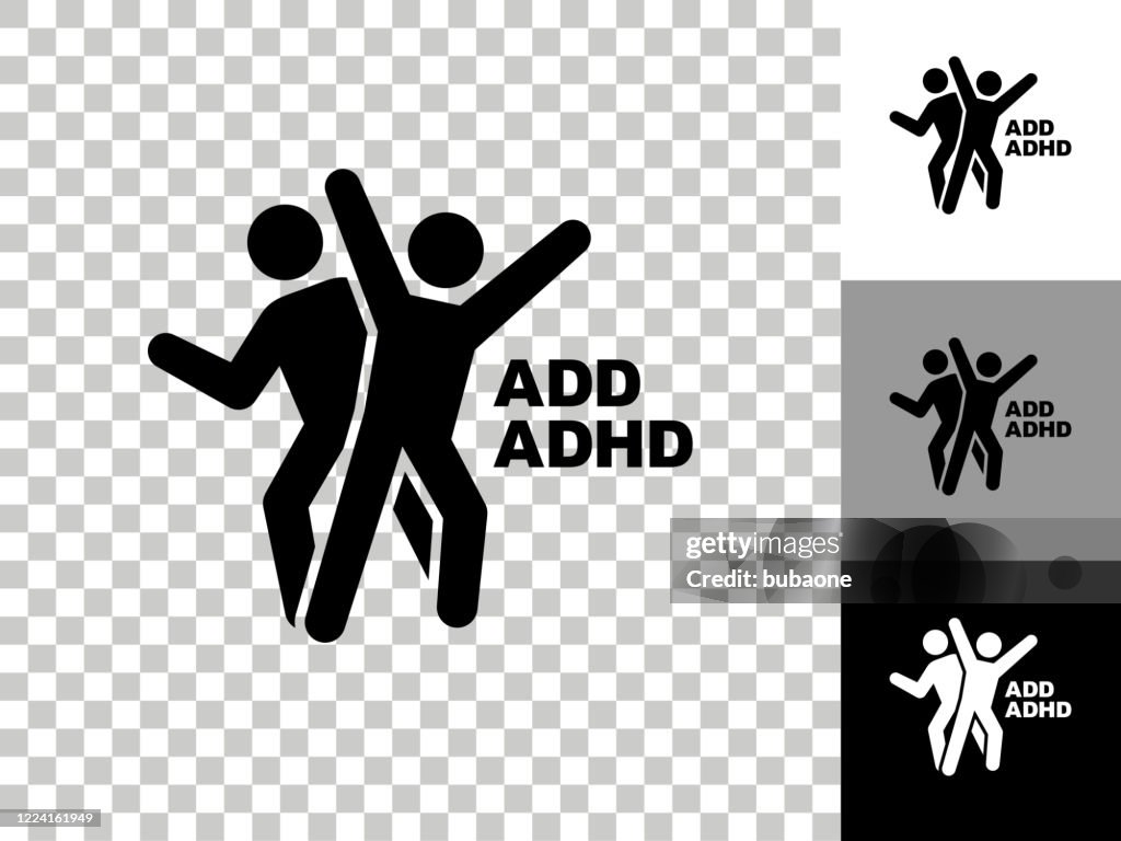 ADD.ADHD Icon on Checkerboard Transparent Background