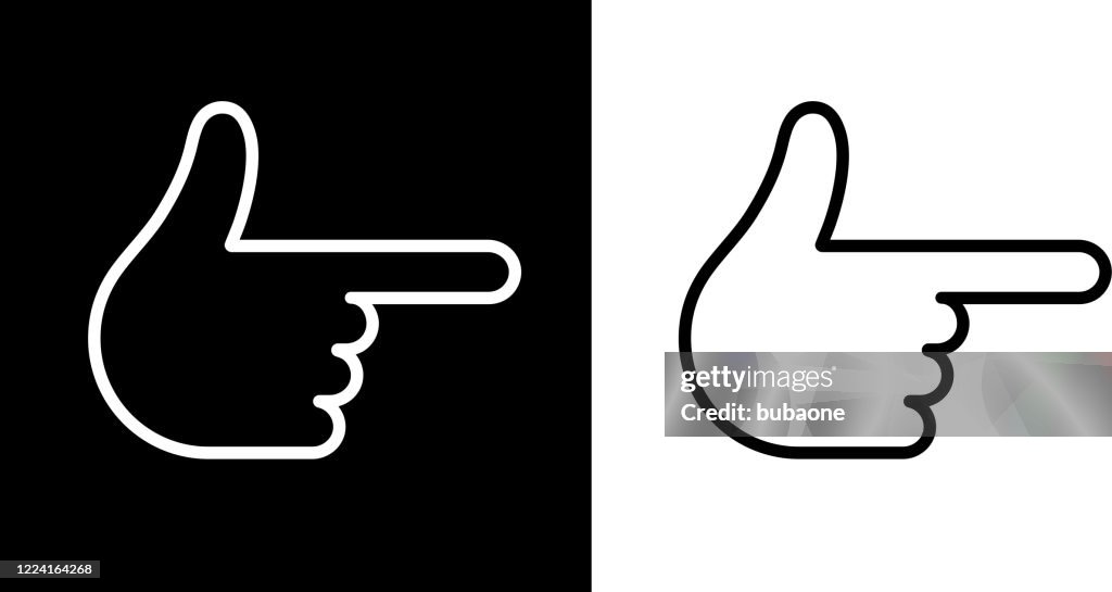 Finger Pistol Hand Sign Pointing Icon