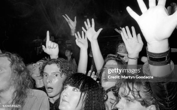 Fans of Goth Rock band Fields Of The Nephilim, London, September 1990.