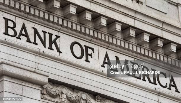 The facade of the Washington headquarters of Bank of America is seen on December 3 near the White House. Media reports indicate Bank of America may...