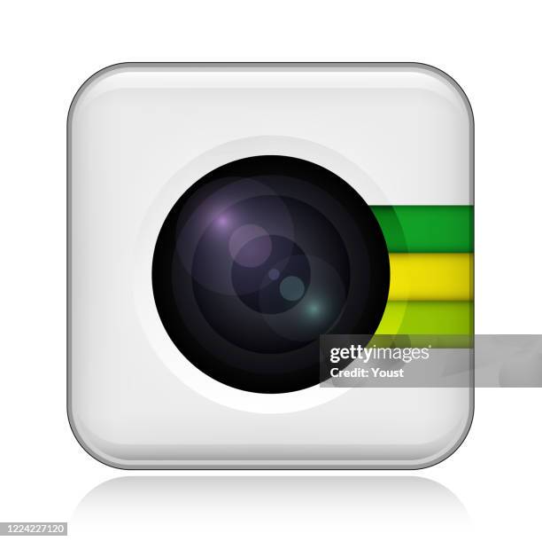 webcam icon - camera lens reflection stock illustrations