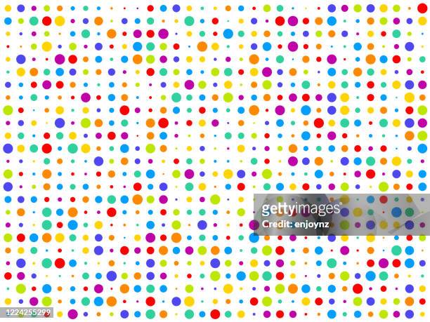fun colorful abstract background illustration - colorful polka dot background stock illustrations