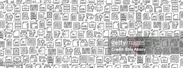 seamless pattern with document icons - gif stock illustrations