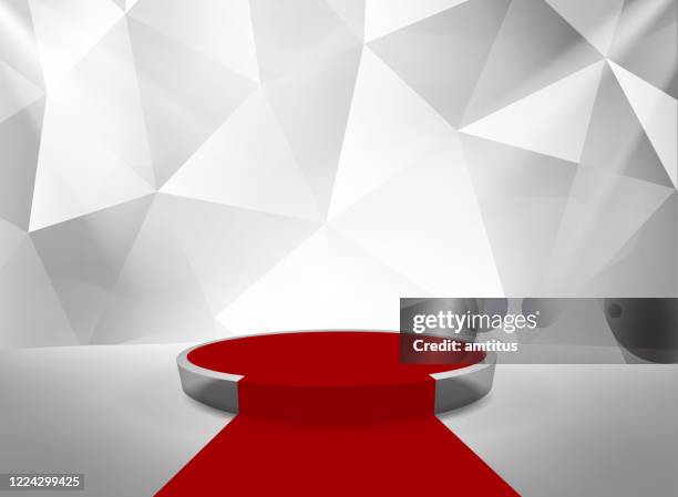 studio polygonal wall - red carpet event background stock illustrations