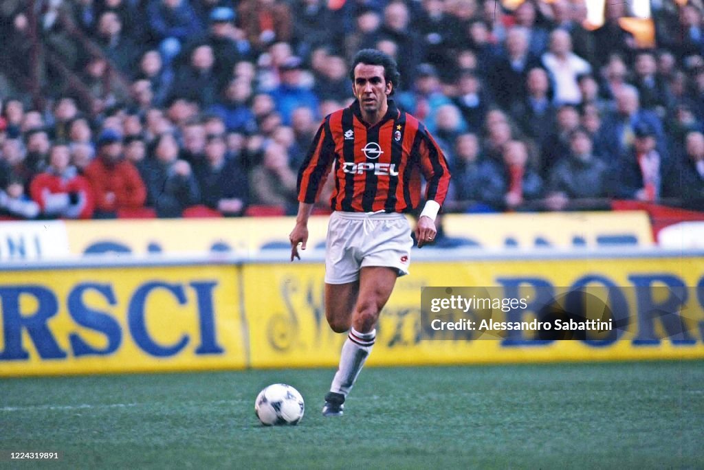 PAOLO DI CANIO AC MILAN 09 August 1995 Stock Photo - Alamy