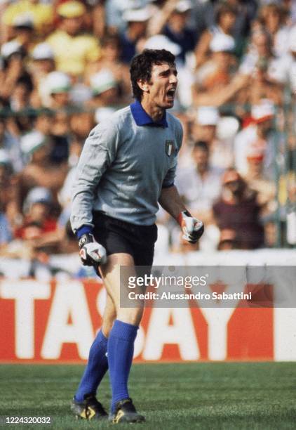 Dino Zoff of Italy issues instructions to his players during the World Cup Spain 1982 , Spain.