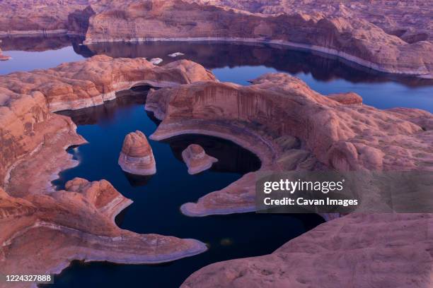 the iconic reflection canyon in utah's escalante grand staircase - lake powell stock pictures, royalty-free photos & images