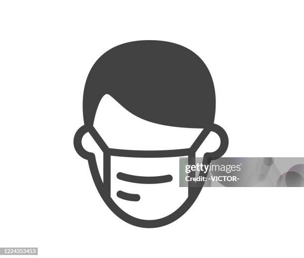 man and mask - illustration - 2020 mask stock illustrations