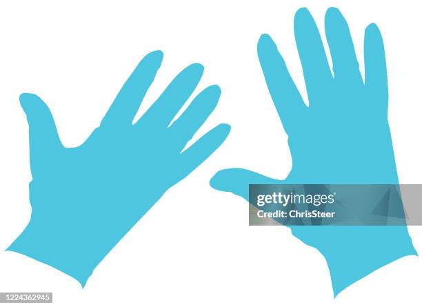 protective gloves - nhs stock illustrations