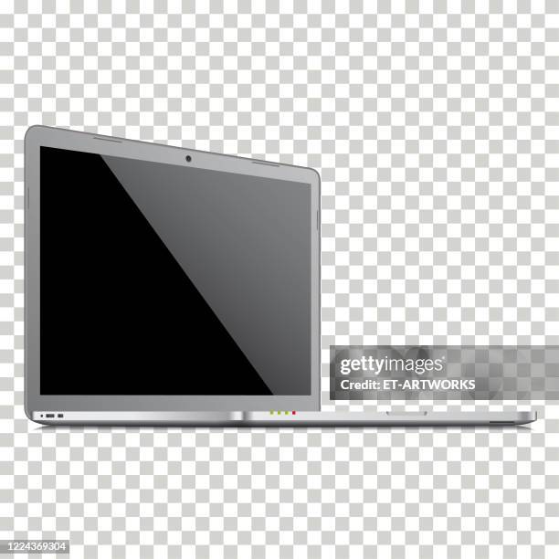 Realistic Vector Perspective View Of Laptop On Transparent Background  Template High-Res Vector Graphic - Getty Images