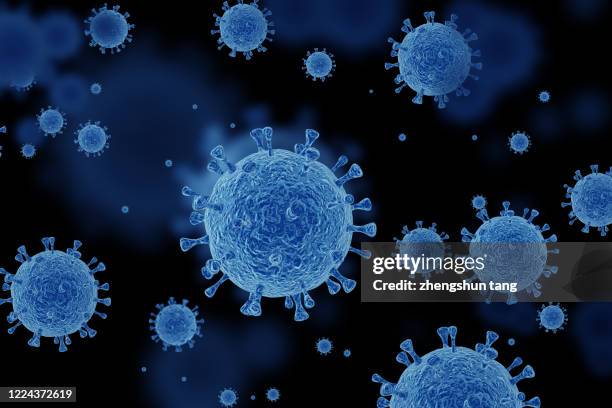 virus on black background - flu virus - fotografias e filmes do acervo