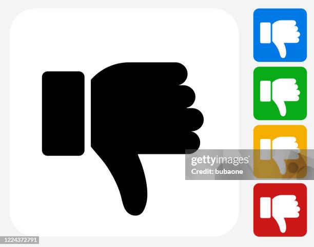 thumbs down icon - thumbs down white background stock illustrations