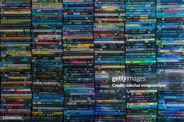 full frame of dvds - film collector stock pictures, royalty-free photos & images