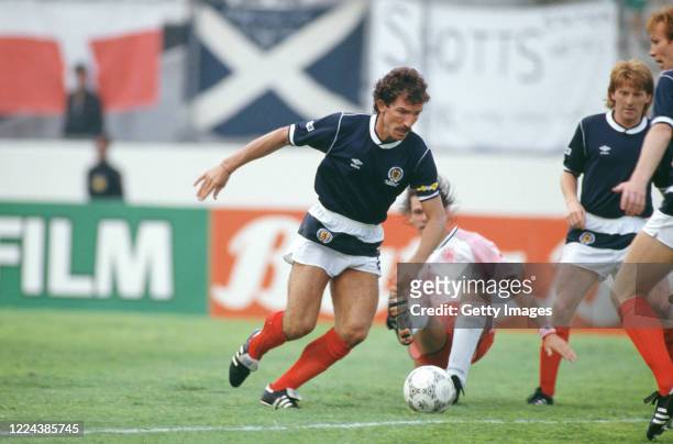 Scotland captain Graeme Souness in action during the 1986 FIFA World Cup match against Denmark in Neza, Mexico on June 4, 1986.