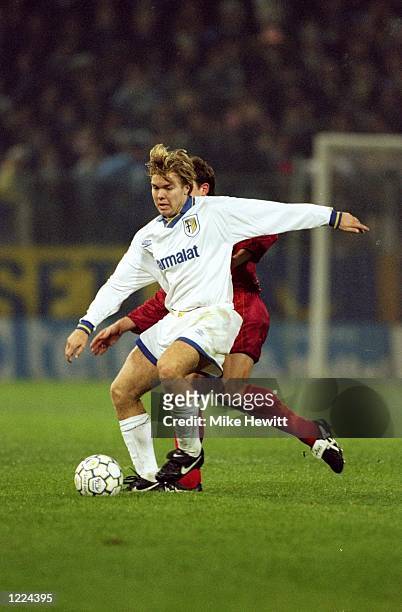 Tomas Brolin of Parma AC in action during a Serie A match against Roma AS at the Olympic Stadium in Rome. \ Mandatory Credit: Mike Hewitt/Allsport