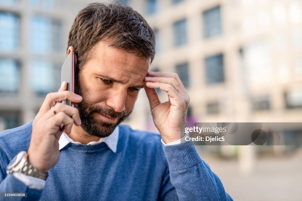 On Phone Rushing The Person On Phone Worried