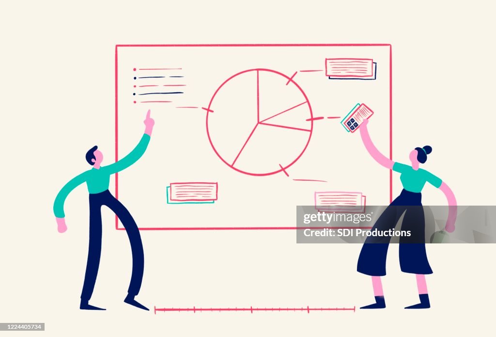 Business professionals make presentation