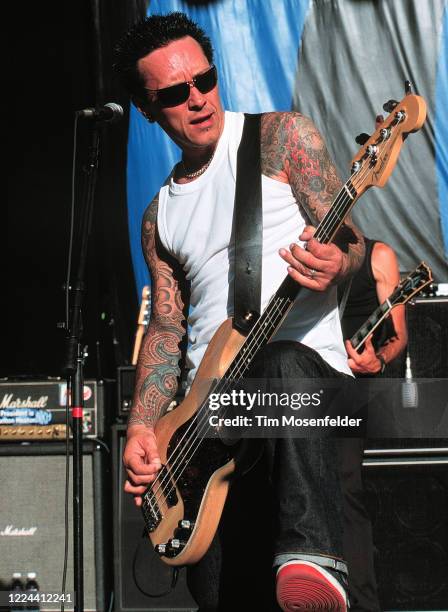 Billy Morrison of The Cult performs during Live 105's BFD at Shoreline Amphitheatre on June 15, 2001 in Mountain View, California.