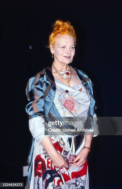 British couturier Vivienne Westwood at the opening of a retrospective exhibition of her art at Duesseldorf, Germany, 2006.