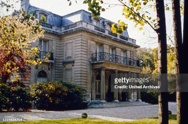 The mansion of Wallis Simpson, Duchess of Windsor, at Bois de Boulogne near Paris, France 1974.