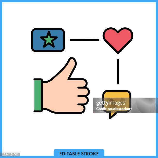 rating linear icon. editable stroke - good first impression stock illustrations