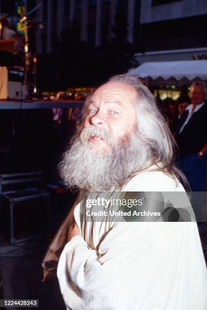 Father Dan Kelly, head of the singing group "The Kelly Family" after performing live at Duesseldorf, Germany, 1989.