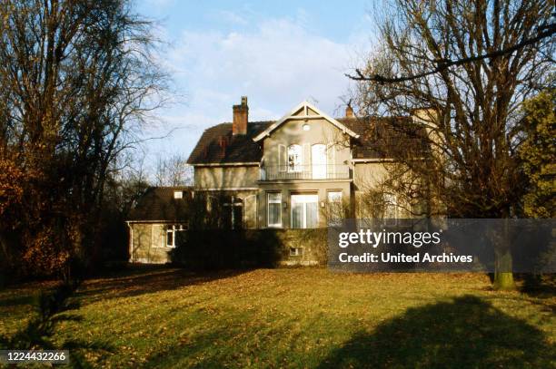 Home of Princess Victoria Louise of Prussia, Duchess of Brunswick Lueneburg, at Brunswick Riddagshausen, Germany, 1974.