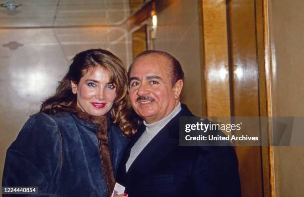 Arab business man Adnan Kashoggi with his wife Lamia at New York, USA 1986.