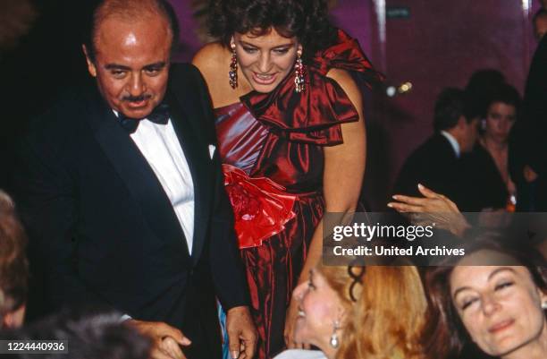 Adnan Khashoggi at an evening event in Marbella, Spain, 1984.