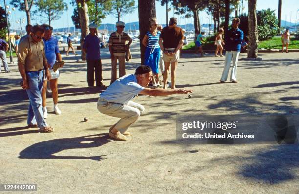 Prince Bertil of Sweden playing Boccia at Sainte Maxime, France 1977.