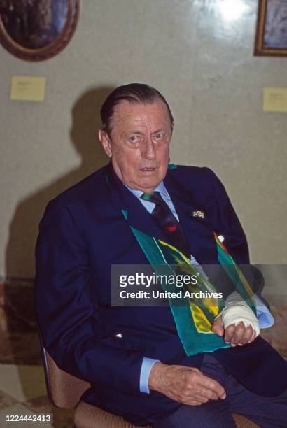 Baron Hans Heinrich Thyssen Bornemisza de Kaszon in Lugano, Switzerland 1990.