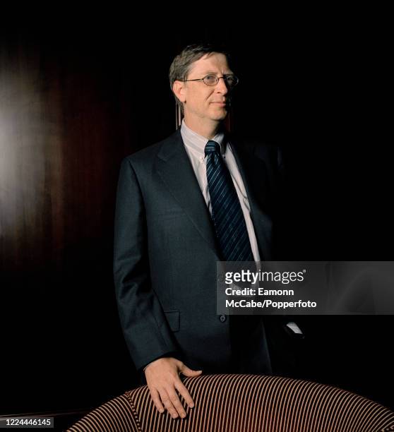 Bill Gates, founder of Microsoft, circa 2004. Gates founded Microsoft in 1975 with Paul Allen, and it went on to become the world's largest personal...