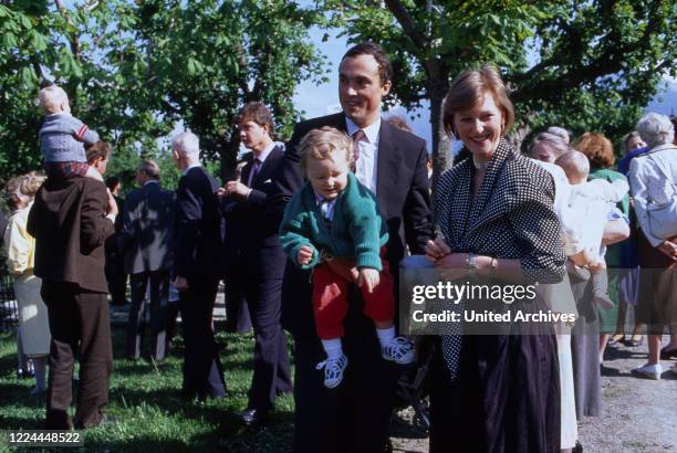 Princess Astrid von Habsburg Lothringen, nee of Belgium with her husband Lorenz von Habsburg Lothringen and the children Joachim, Maria Laura and...