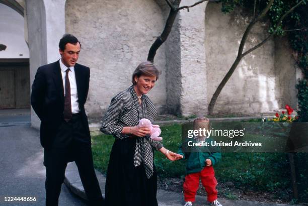 Princess Astrid von Habsburg Lothringen, nee of Belgium with her husband Lorenz von Habsburg Lothringen and the children Joachim, Maria Laura and...